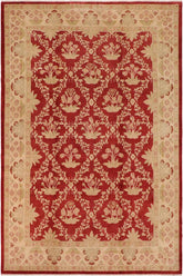 handmade Transitional Victoria Red Beige Hand Knotted RECTANGLE 100% WOOL area rug 10 x 14